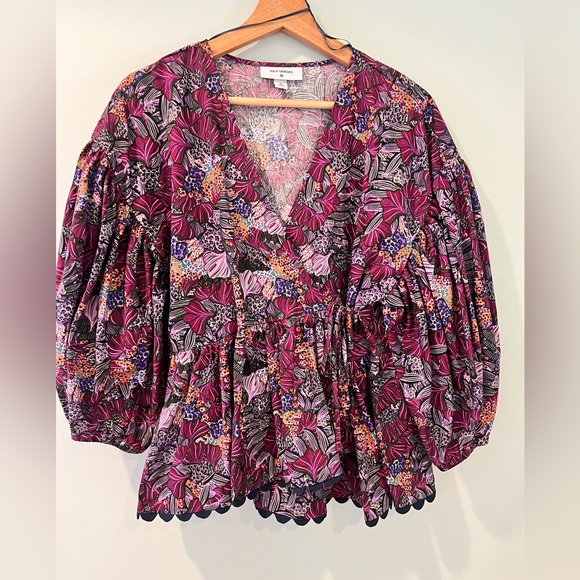 Women’s Coral Reef scallop edge wrap top- Kika Vargas x Target - purple -m - Picture 1 of 9